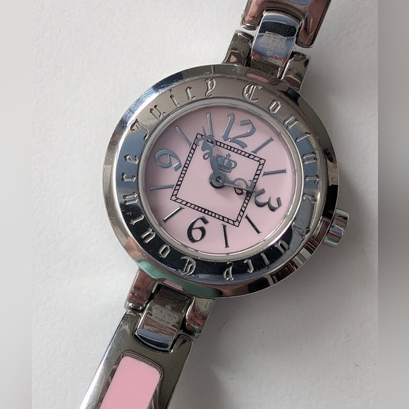 Juicy Couture Accessories - Vtg Juicy Couture pink and silver wristwatch Y2K